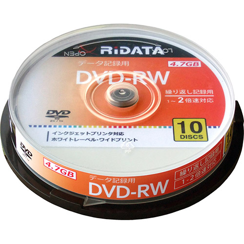 RiDATA データ用DVD-RW 4.7GB 10枚パック （スピンドル）