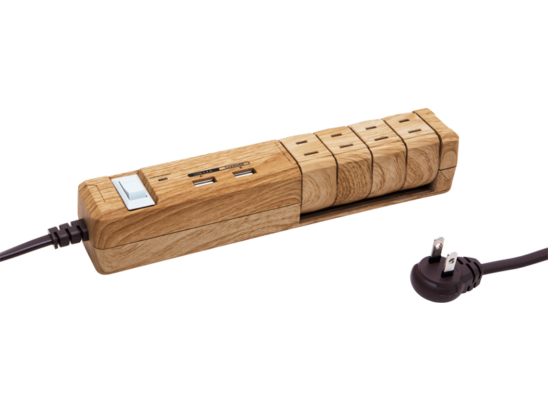 Fargo TAPKING USB AC4個 USB2ポート ベージュウッド