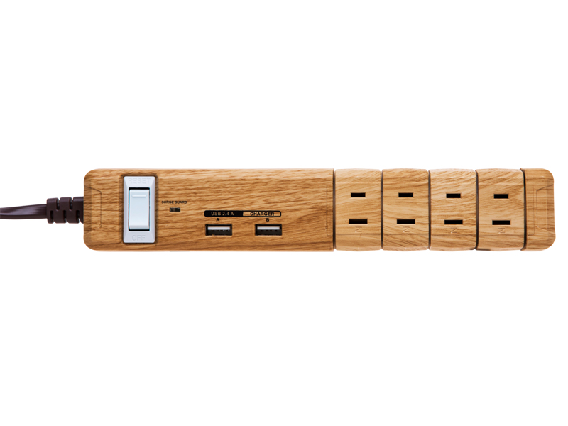 Fargo TAPKING USB AC4個 USB2ポート ベージュウッド