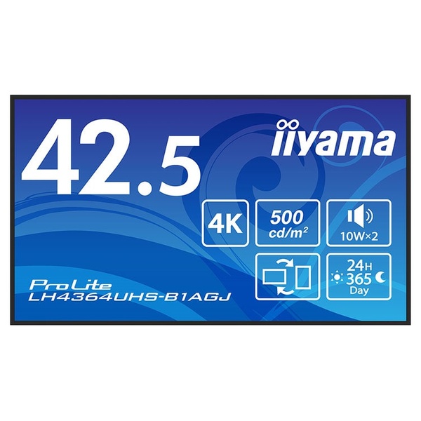 サイネージディスプレイ 42.5型/3840×2160/HDMI、USB-C/ブラック/スピーカーあり/Android搭載/VA方式パネル/3年保証