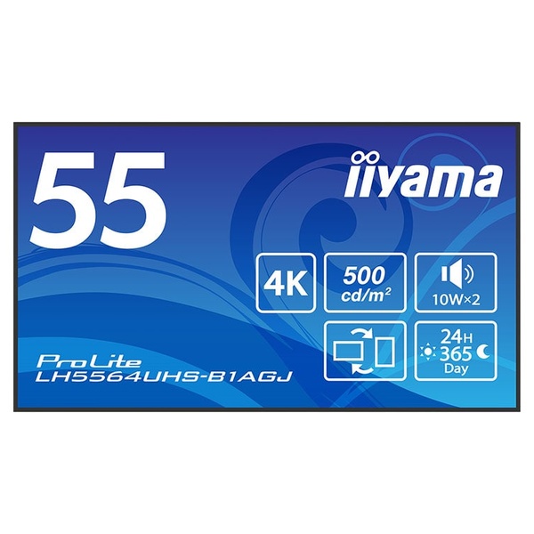 サイネージディスプレイ 55型/3840×2160/HDMI、USB-C/ブラック/スピーカーあり/Android搭載/VA方式パネル/3年保証