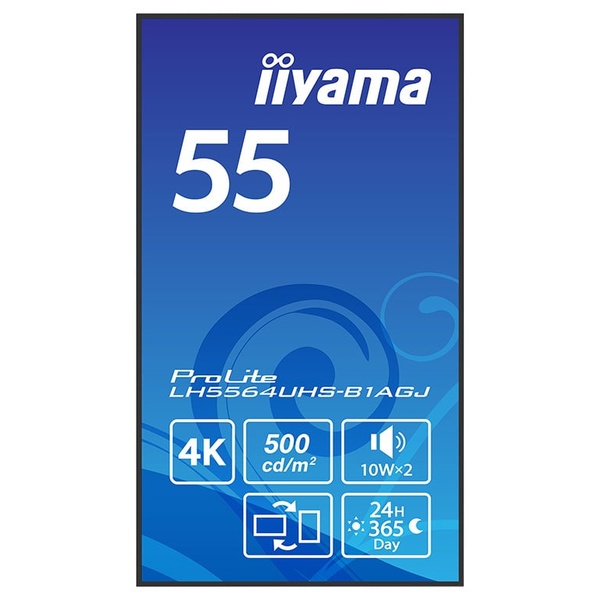 サイネージディスプレイ 55型/3840×2160/HDMI、USB-C/ブラック/スピーカーあり/Android搭載/VA方式パネル/3年保証