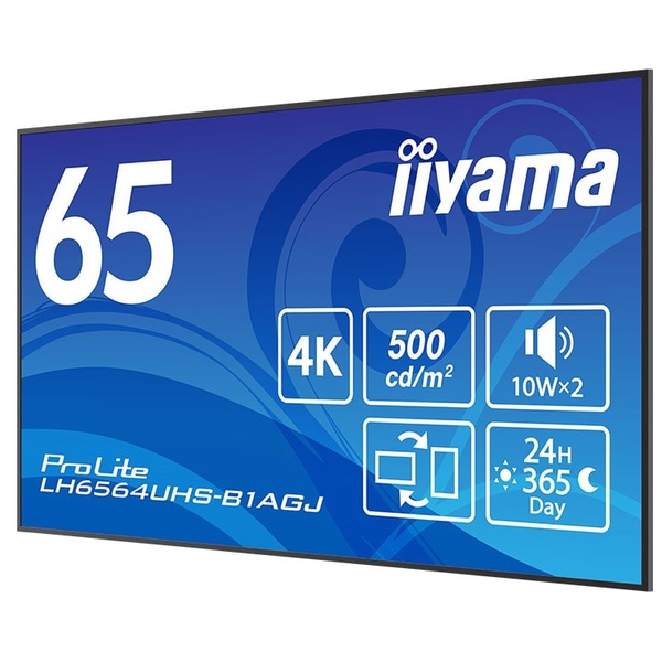サイネージディスプレイ 65型/3840×2160/HDMI、USB-C/ブラック/スピーカーあり/Android搭載/VA方式パネル/3年保証