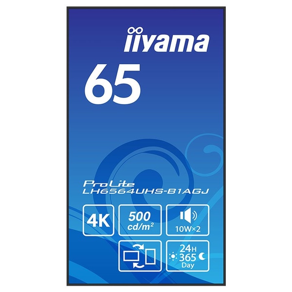 サイネージディスプレイ 65型/3840×2160/HDMI、USB-C/ブラック/スピーカーあり/Android搭載/VA方式パネル/3年保証