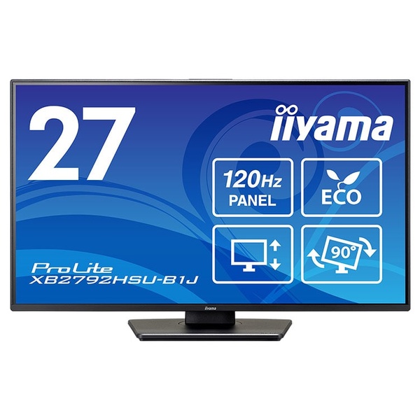 液晶ディスプレイ 27型/1920×1080/HDMI、DisplayPort/ブラック/スピーカーあり/IPS方式パネル/昇降/スウィーベル/ピボット/チルト/3年保証