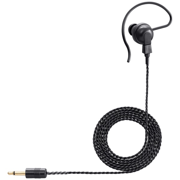 耳掛け型イヤホン黒　ケーブル1m