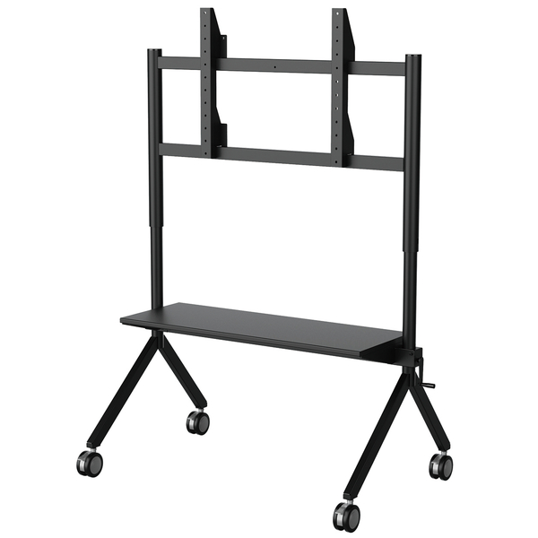 タッチ対応大型ディスプレイスタンド ハンドル昇降