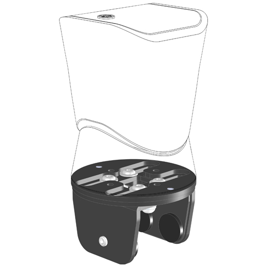 VSP-2用上向き設置クランプ（黒）