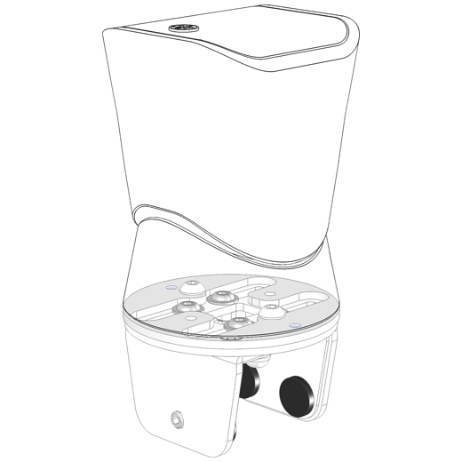 VSP-2用上向き設置クランプ（白）