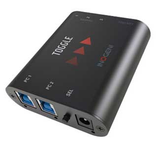 USB to 2PCスイッチャ USB3.0デバイス x 3 USB3.0ホスト x 2