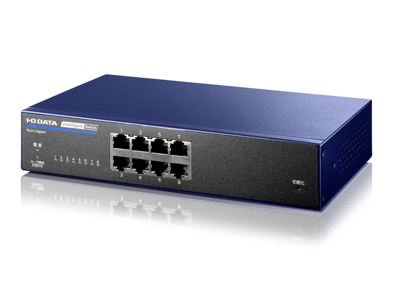 IEEE802.1X認証対応L2インテリジェントスイッチ 8ポート ミレニアム群青