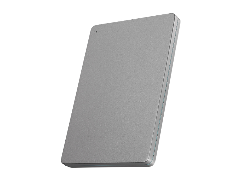 USB 5Gbps（USB3.2 Gen1）USB-A対応ポータブルHDD「カクうす」 Silver×Green 2TB