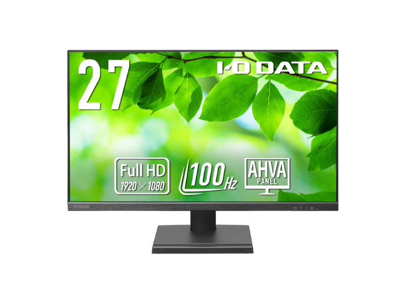 ワイド液晶ディスプレイ 27型/1920×1080/HDMI、DisplayPort/ブラック/スピーカー：あり/「5年保証」/100Hz対応で視認性アップ！