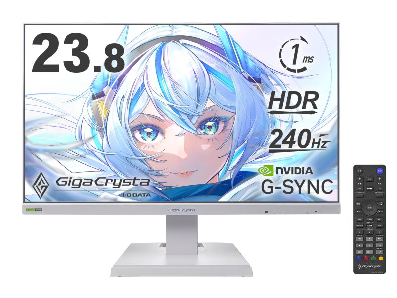 ゲーミング液晶ディスプレイ 23.8型/1920×1080/HDMI(HDCP 2.3)、DisplayPort(HDCP 2.3)/ホワイト/スピーカー：あり/240Hz対応ゲーミングモニター！/5年保証/無輝点保証