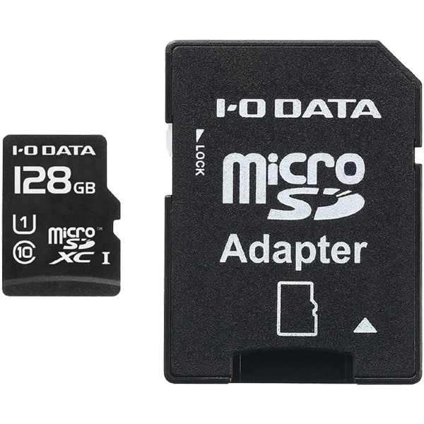 UHS-I UHS スピードクラス1対応 microSDXCメモリーカード（SDカード変換アダプター付き） 128GB