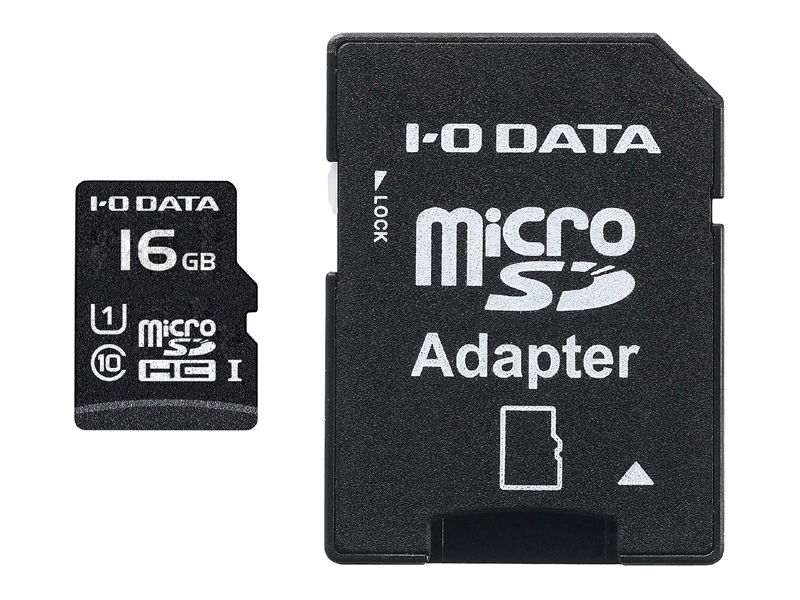 UHS-I UHS スピードクラス1対応microSDHCメモリーカード（SDカード変換アダプタ付） 16GB