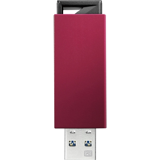USB3.0/2.0対応 ノック式USBメモリー 32GB レッド