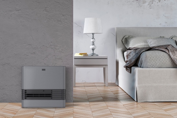 大風量加湿セラミックファンヒーター グレー