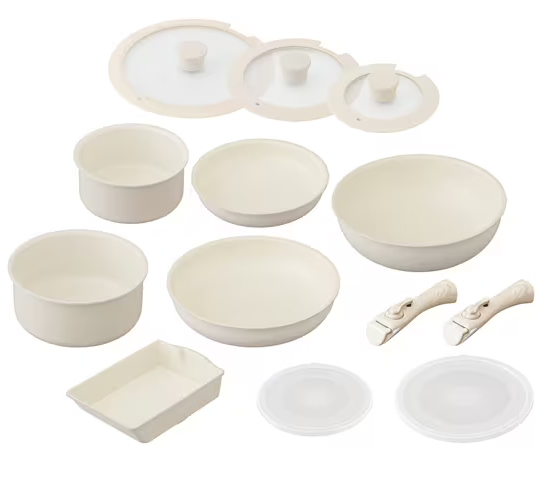 セラミックカラーパン13点セット グレージュ