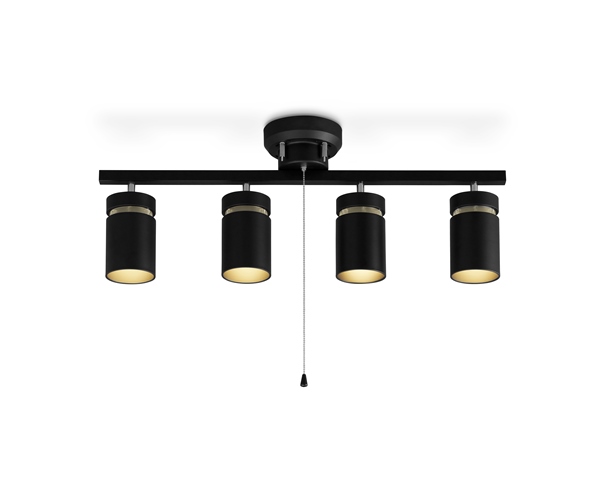 4灯シーリングライト マットブラック