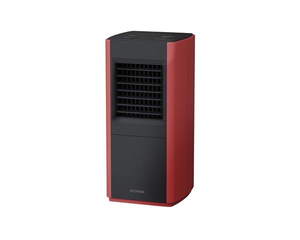 大風量セラミックファンヒータースリム レッド