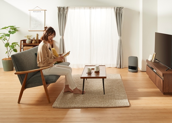 大風量セラミックヒーター 首振りタイプ グレー