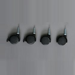 カラーメタルラック専用キャスター 4個入り ブラック