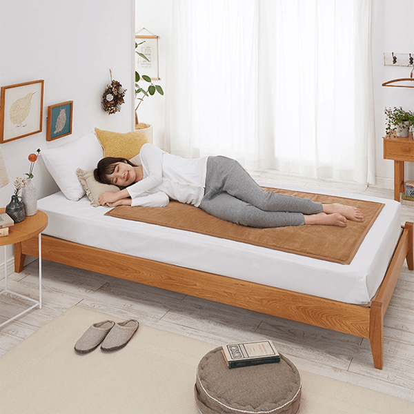 電気しき毛布 フランネル調 ライトブラウン