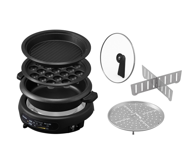 グリルなべ 3枚プレート ブラック