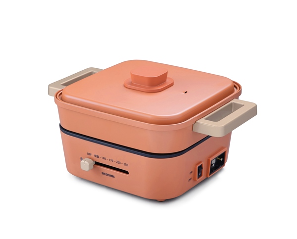 グリル鍋 3枚プレート オレンジ