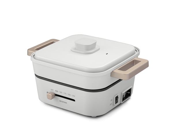 グリル鍋 3枚プレート ライトグレー