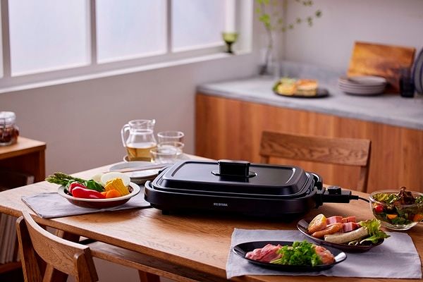 網焼き風ホットプレート 3枚プレート ブラック