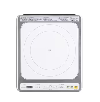 1口ビルトインIHクッキングヒーター ホワイト