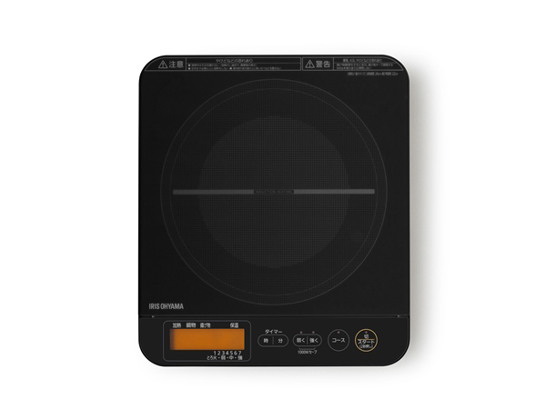 IHコンロ 1400W 液晶付き ブラック