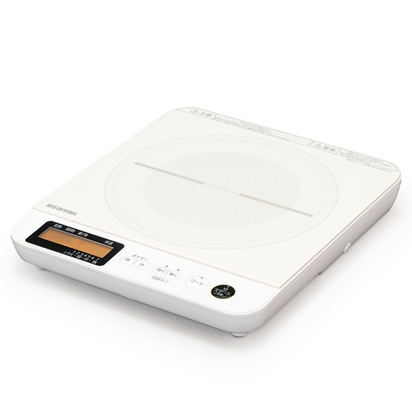 IHコンロ 1400W 液晶付き ホワイト