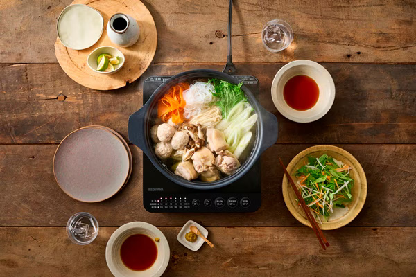 IHコンロ鍋セット 1400W ブラック