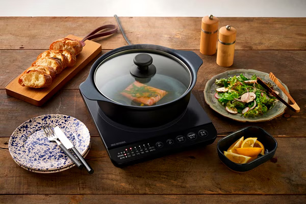 IHコンロ鍋セット 1400W ブラック