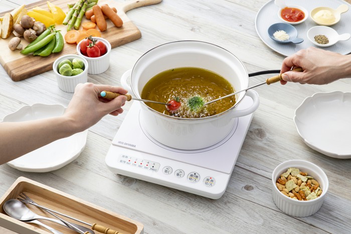 IHコンロ 1000W ホワイト