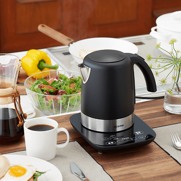 デザインケトル 温度調節付 ブラック