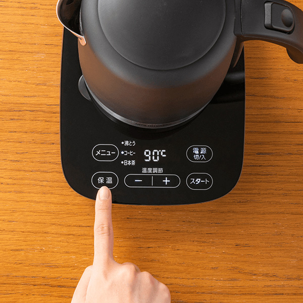 デザインケトル 温度調節付 ブラック