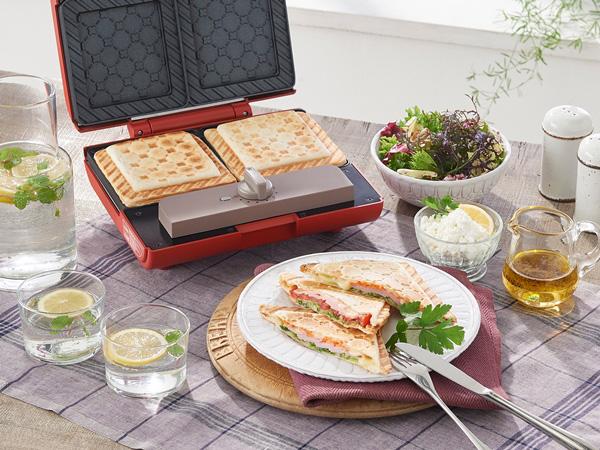 マルチサンドメーカー ダブルサイズ レッド