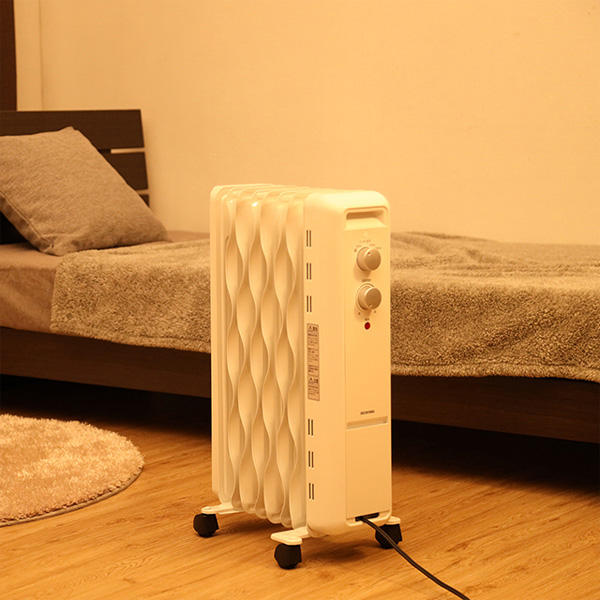 ウェーブ型オイルヒーター メカ式 ホワイト