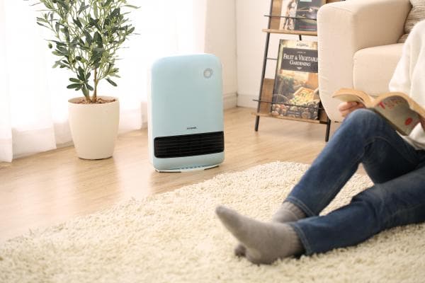 人感センサー付き大風量セラミックファンヒーター ブルー