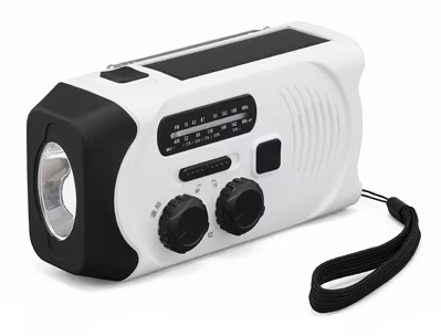 手回し充電ラジオライト ホワイト