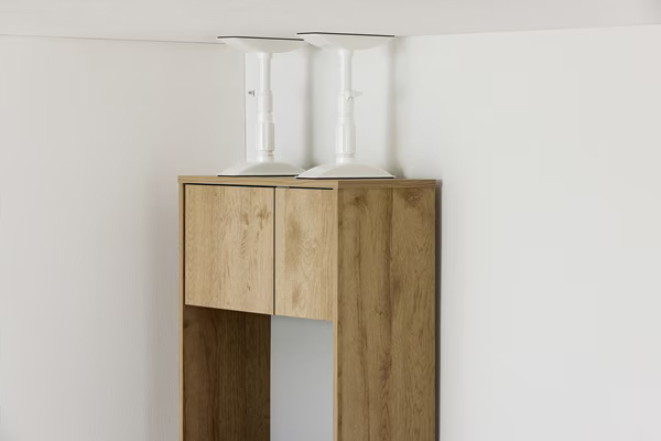 家具転倒防止伸縮棒 SSサイズ ホワイト