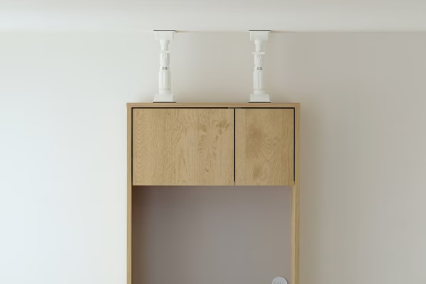 家具転倒防止伸縮棒 SSサイズ ホワイト