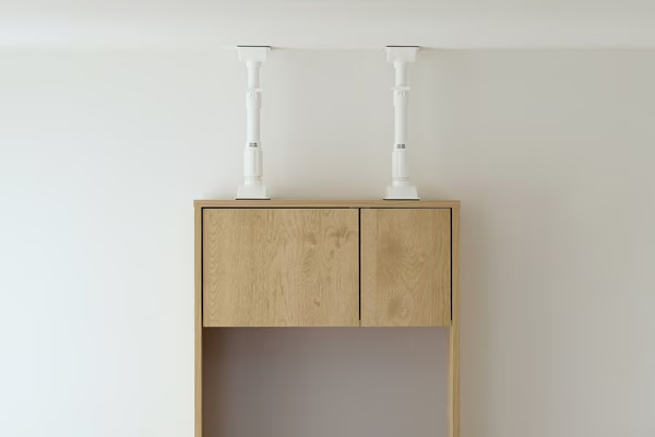 家具転倒防止伸縮棒 Sサイズ ホワイト