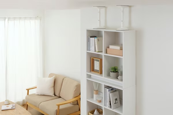 家具転倒防止伸縮棒 Sサイズ ホワイト