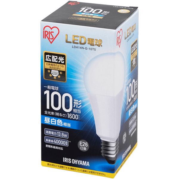 LED電球 E26 広配光 100形相当 昼白色