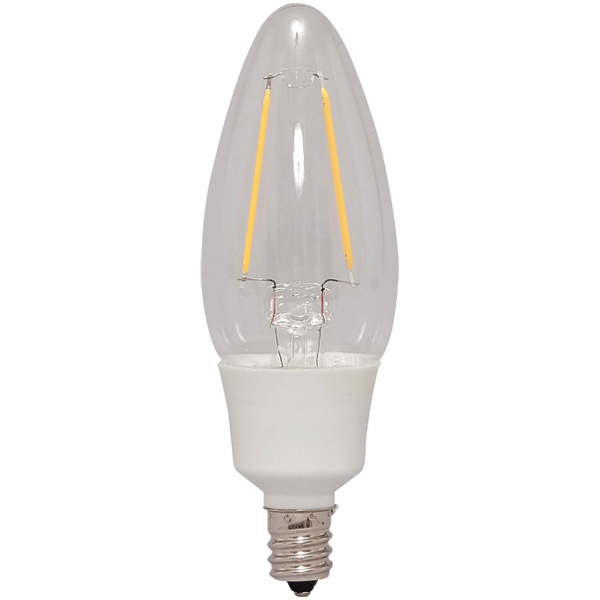 LEDフィラメント電球 E12タイプ 25形相当 電球色 非調光 クリアタイプ